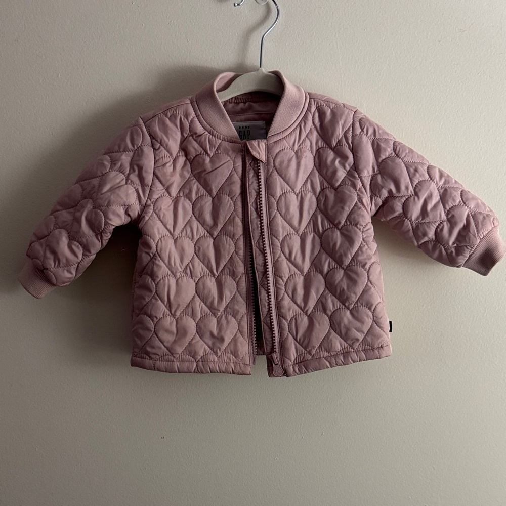 Baby Gap Quilted Heart Pink Jacket